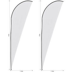 Alternative view of Legend 4m Sublimated Sharkfin Flying Banner Skin - Set Of 2 (Excludes Hardware)