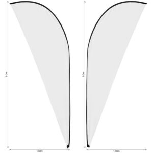 Alternative view of Legend 3m Sublimated Sharkfin Double-Sided Flying Banner Skin (Excludes Hardware)