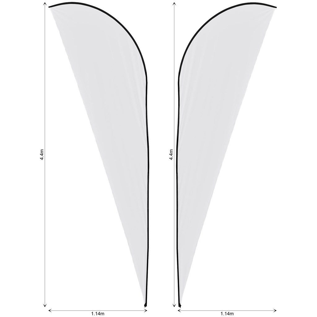 Legend 4m Sublimated Sharkfin Double-Sided Flying Banner Skin (Excludes Hardware) - Image 2