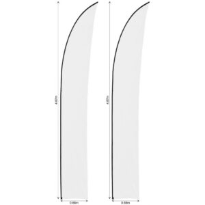 Alternative view of Legend 4m Sublimated Arcfin Flying Banner Skin - Set Of 2 (Excludes Hardware)