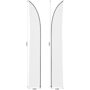 Alternative view of Legend 4m Sublimated Arcfin Double-Sided Flying Banner Skin (Excludes Hardware)
