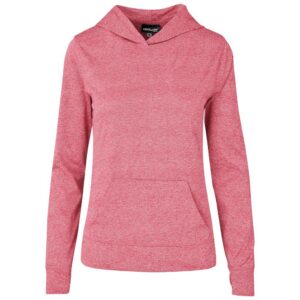 Ladies Fitness Lightweight Hooded Sweater - Red