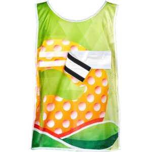 Alternative view of Pre-Production Sample Hoppla Jackal Polyester Caddy Bib with PVC Name Sleeve