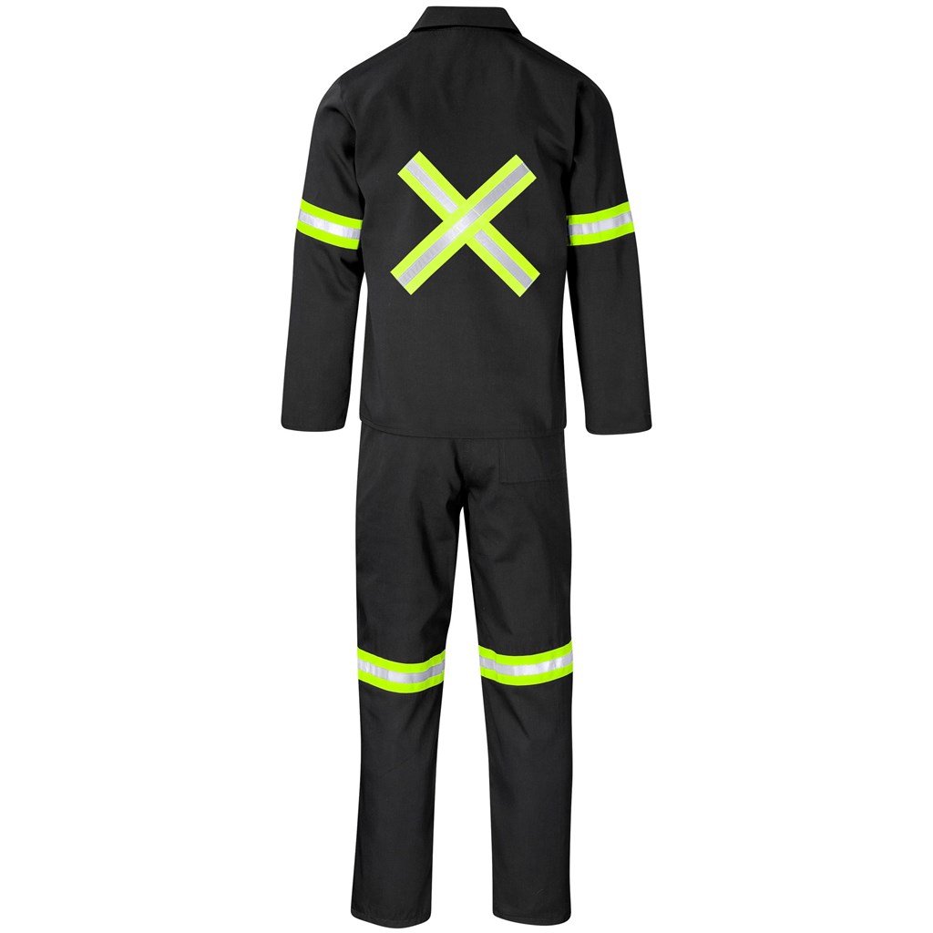 Trade Polycotton Conti Suit - Reflective Arms, Legs & Back - Yellow Tape - Image 8