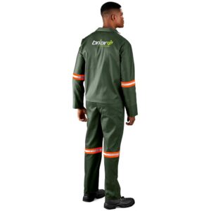 Alternative view of Acid Resistant Polycotton Conti Suit - Reflective Arm & Legs - Orange Tape