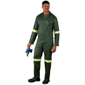 Alternative view of Acid Resistant Polycotton Conti Suit - Reflective Arm, Legs & Back - Yellow Tape