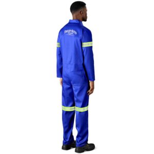 Alternative view of Safety Polycotton Boiler Suit - Reflective Arms & Legs - Yellow Tape
