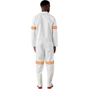 Alternative view of Safety Polycotton Boiler Suit - Reflective Arms & Legs - Orange Tape