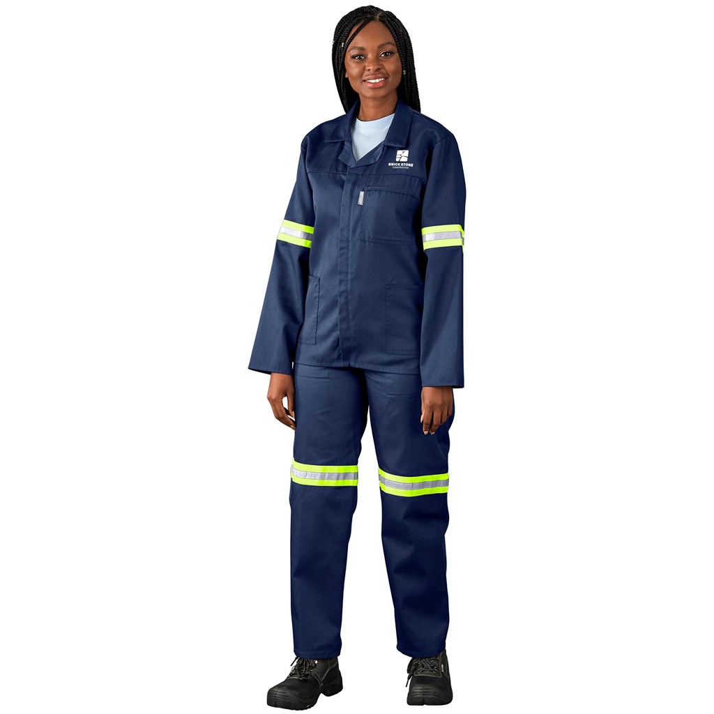Site Premium Polycotton Jacket - Reflective Arms - Yellow Tape - Image 2