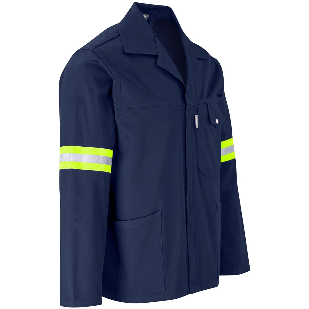 Site Premium Polycotton Jacket - Reflective Arms - Yellow Tape - Image 11