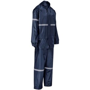Alternative view of Outdoor Hi-Viz Reflective Polyester/PVC Rainsuit - Navy