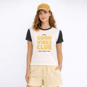 GW™ Ladies Contrast Roll Sleeve Tee